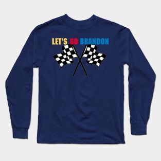 Lets Go Brandon Checkered Flags Long Sleeve T-Shirt